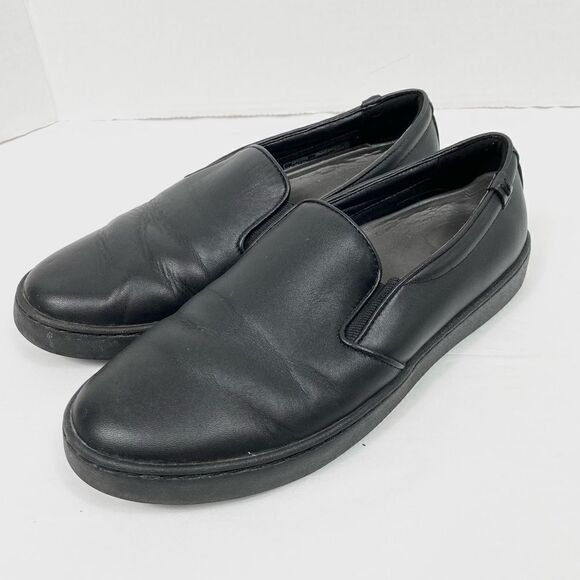 Vionic Mahoney Avery Black Leather Occupational Slip On Shoes - Picture 1 of 6
